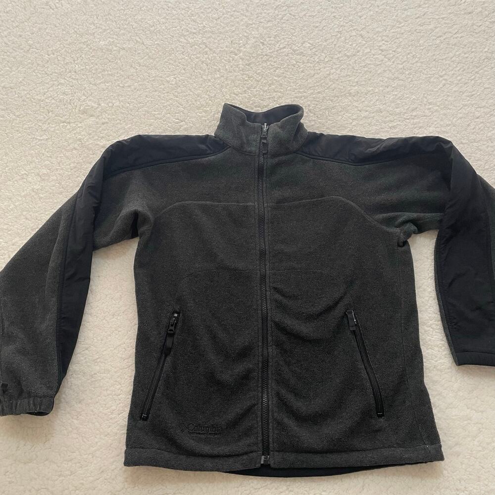 Columbia women’s small core fleece full zip jacket interchange gray & black